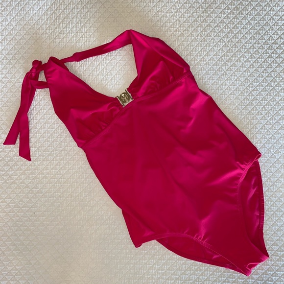 Tory Burch Other - Tory Burch Logo One Piece Swimsuit - Pink